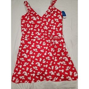 Lands End Swim Dress Red White Size 16W 18W NWT